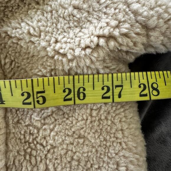 URBAN OUTFITTERS Womens Jacket Cropped Teddy Tan Sherpa Fuzzy Deep Pile MEDIUM - Picture 12 of 15